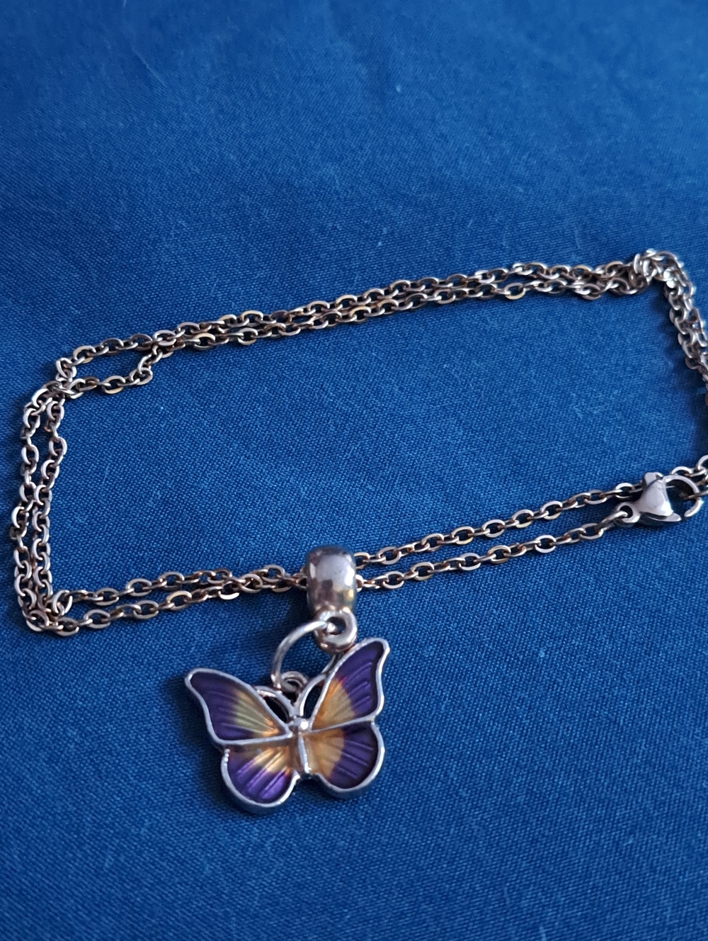 Purple Butterfly Necklace